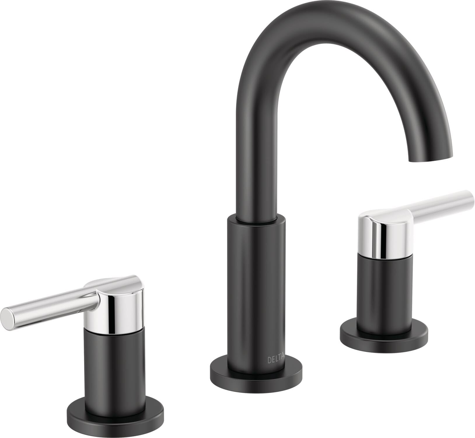 Delta Faucet Nicoli Widespread Bathroom Faucet 3 Hole, Black